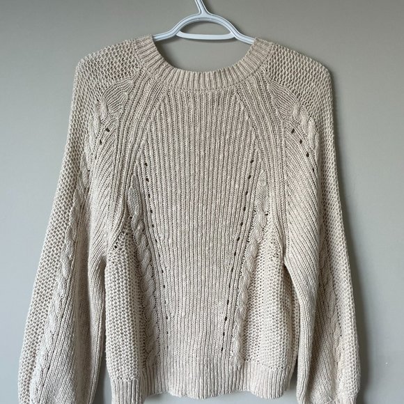 American Eagle Beige Knit Sweater - Picture 2 of 3